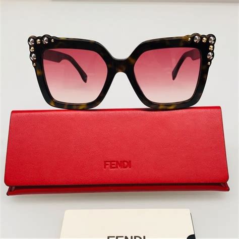 fendi sunglasses red and blue|fendi unisex sunglasses.